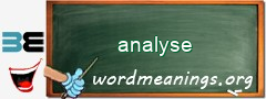 WordMeaning blackboard for analyse